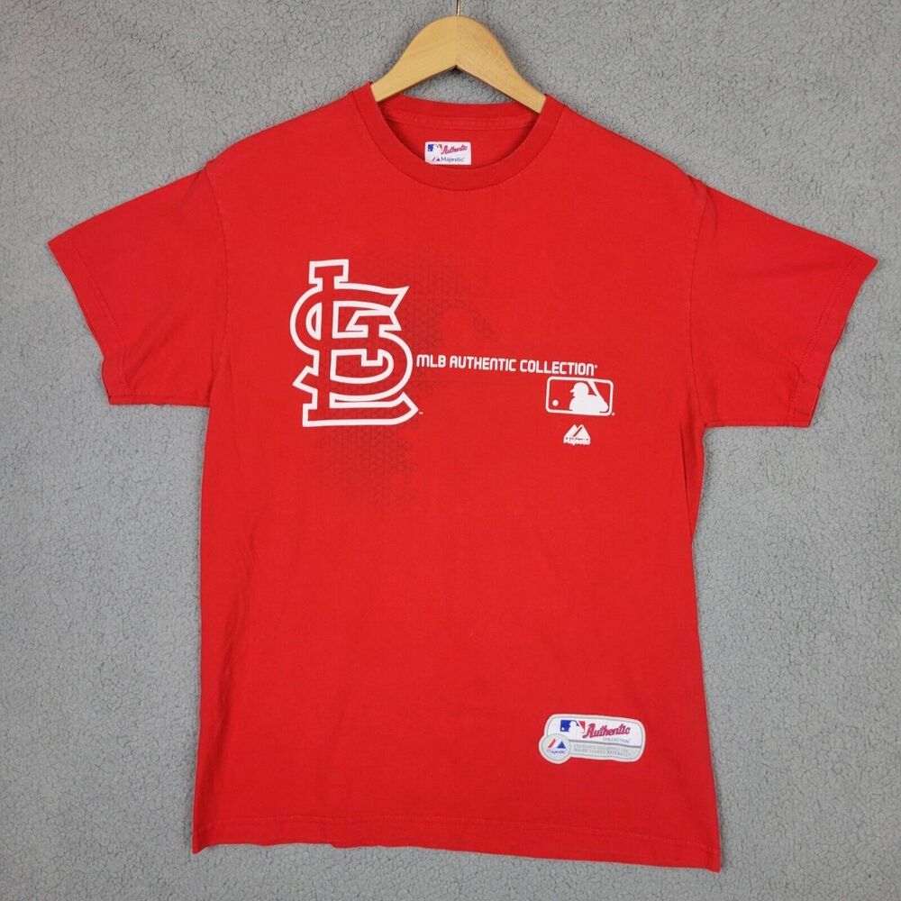 St Louis Cardinals Mens Shirt Medium Red Authentic MLB Baseball Majestic